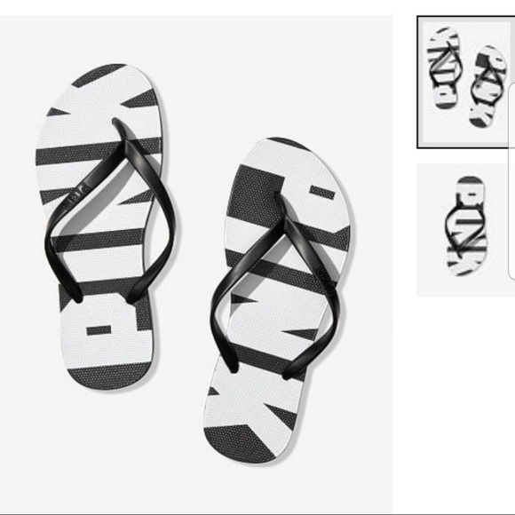 PINK Victoria's Secret Shoes - (S LEFT)! VS PINK LOGO FLIP FLOPS